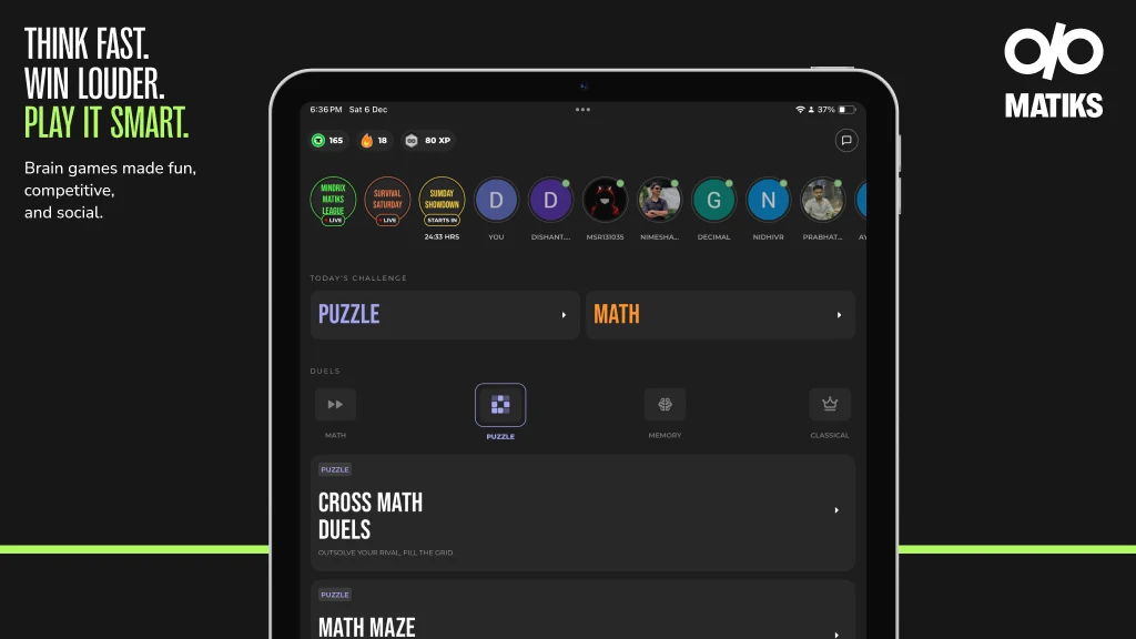 Matiks: Math and Brain Games screenshot